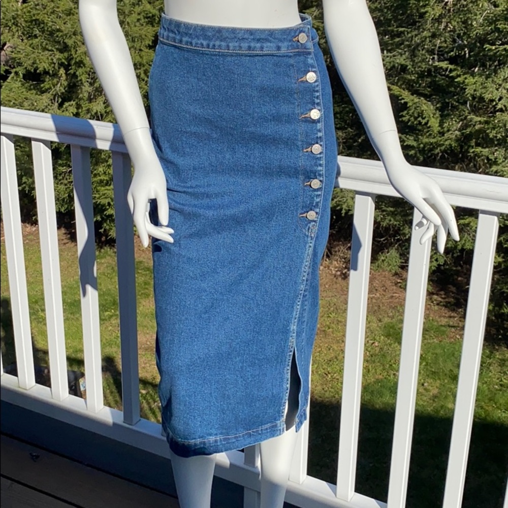 Free People Buttoned Midi Skirt Free People Size 0